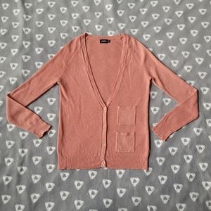 Kate Spade Saturday Women's Sz M Coral Wool Cashmere Cardigan